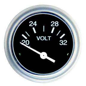 Sierra 80134P Heavy Duty Series 2" 12V System 10-16 VDC Dial Range Voltmeter Gauge