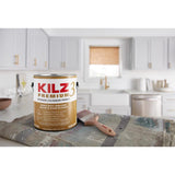 KILZ 3 Premium White Flat Water-Based Stain Blocking Primer 1 gal, Pack of 4