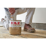 KILZ 3 Premium White Flat Water-Based Stain Blocking Primer 1 gal, Pack of 4