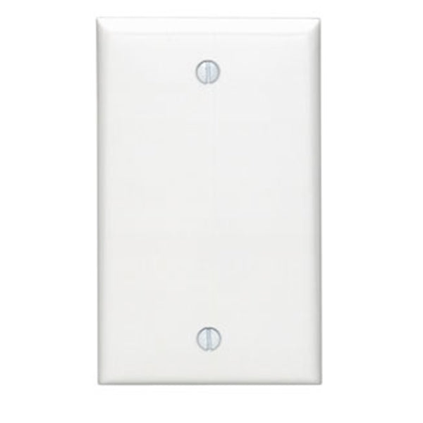 Leviton 002-80714-00W Wallplate, 4-1/2 in L, 2-3/4 in W, 0.22 in Thick, 1 -Gang, Thermoplastic Nylon, White