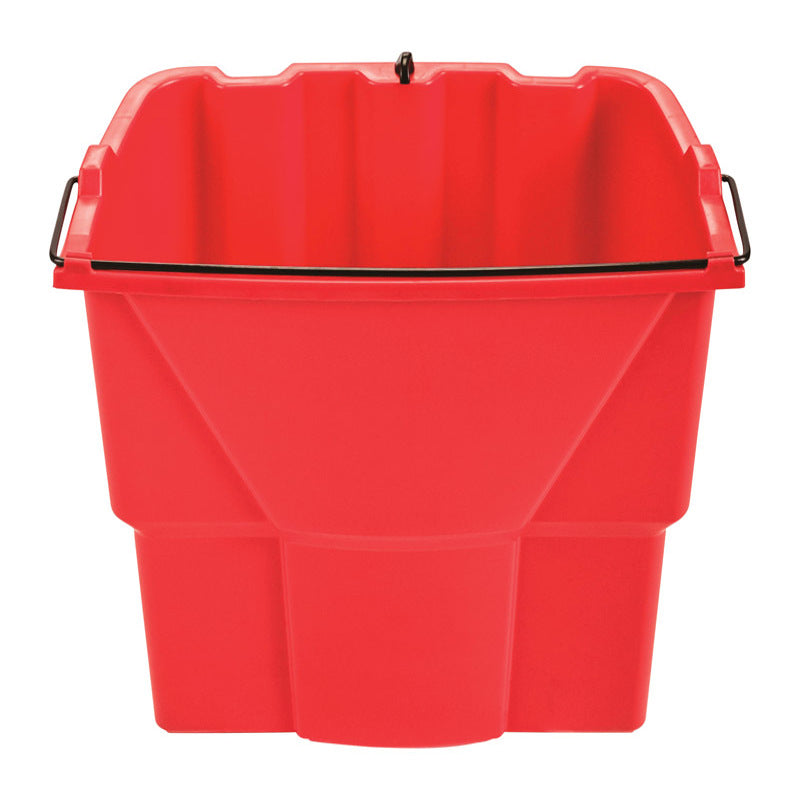 Rubbermaid WaveBrake 18 qt Wringer Bucket Red, Pack of 6