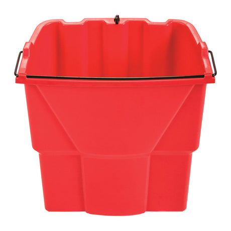 Rubbermaid WaveBrake 18 qt Wringer Bucket Red, Pack of 6