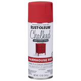 Rust-Oleum Chalked Ultra Matte Farmhouse Red Oil-Based Acrylic Sprayable Chalk Paint 12 oz
