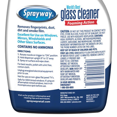 Sprayway Original Scent Glass Cleaner 32 oz Liquid, Pack of 6