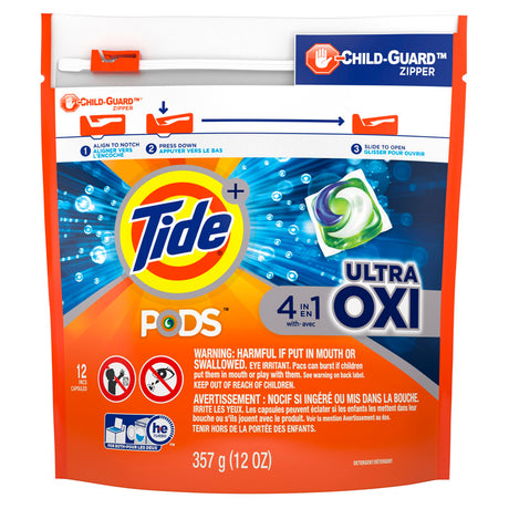 Tide Oxi Original Scent Laundry Detergent Pod 12 pk, Pack of 6