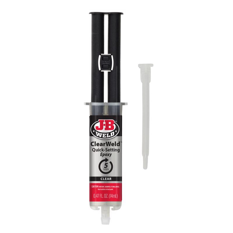 J-B Weld Clear Weld High Strength Epoxy Clear Syringes 0.47 oz