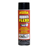 Leak Stopper Rubber Flexx Gloss Black Rubber Polymers Leakseal Flexible Rubber Sealant 18 oz, Pack of 6