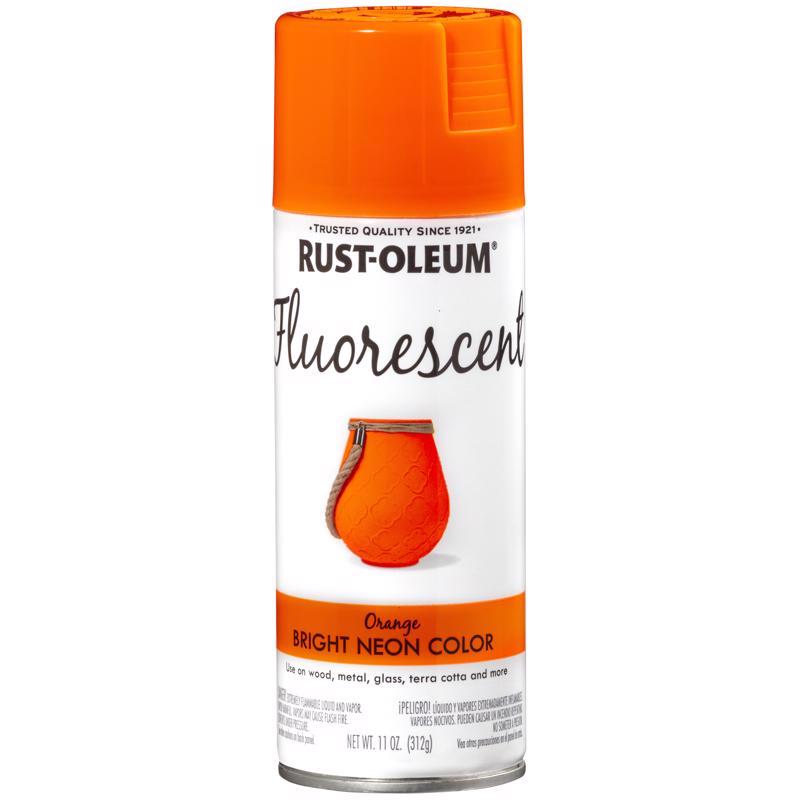 Rust-Oleum Specialty Fluorescent Orange Spray Paint 11 oz, Pack of 6