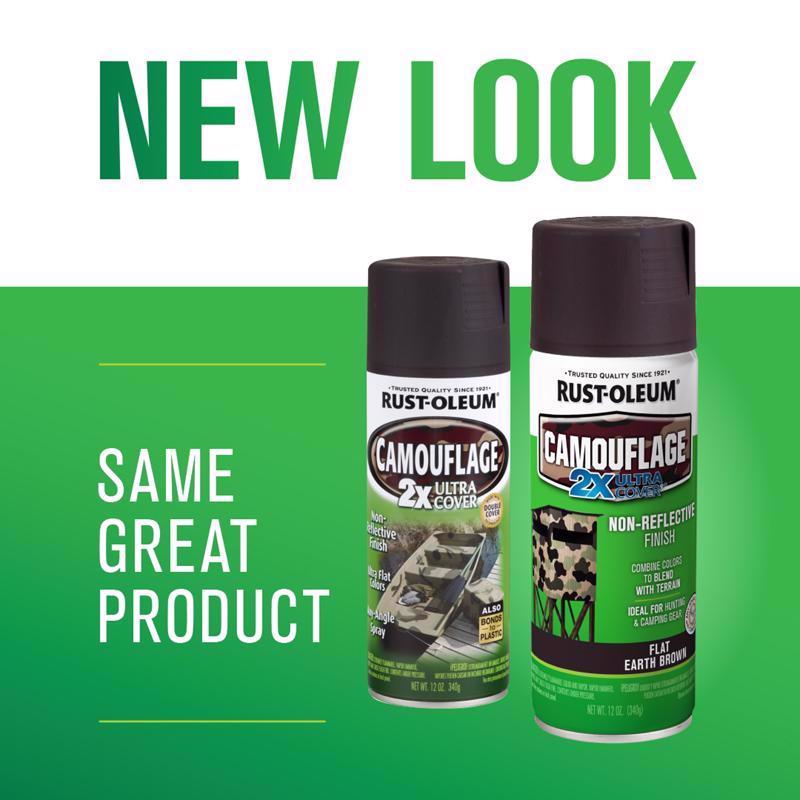 Rust-Oleum Specialty Flat Earth Brown Camouflage Spray Paint 12 oz