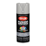 Krylon Fusion All-In-One Satin Pewter Gray Paint+Primer Spray Paint 12 oz, Pack of 6