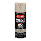 Krylon Fusion All-In-One Satin Khaki Paint+Primer Spray Paint 12 oz, Pack of 6