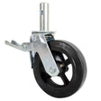 Metal Tech Rubber/Steel Black Scaffolding Caster 1 pk, Pack of 4