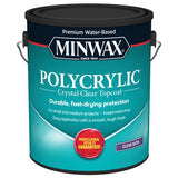 Minwax Polycrylic Satin Crystal Clear Water-Based Polyurethane 1 gal, Pack of 2