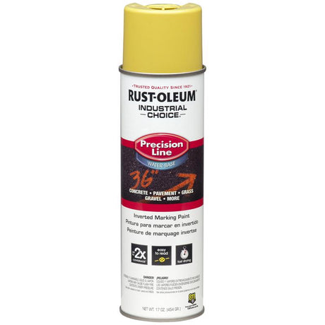 Rust-Oleum Industrial Choice High Visibility Yellow Inverted Marking Paint 17 oz, Pack of 6
