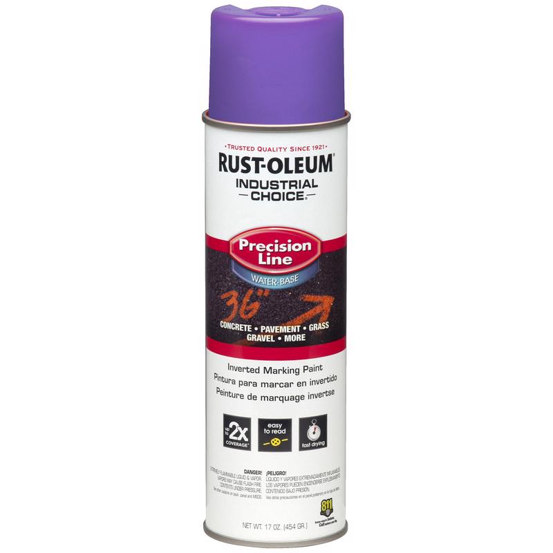 Rust-Oleum Industrial Choice Fluorescent Purple Inverted Marking Paint 17 oz, Pack of 6