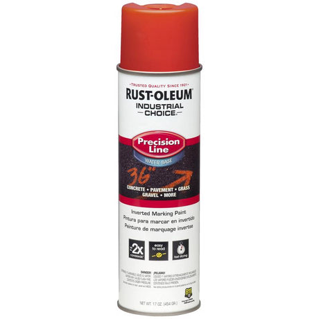 Rust-Oleum Industrial Choice Fluorescent Red Inverted Marking Paint 17 oz, Pack of 6