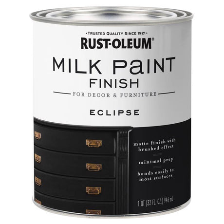 Rust-Oleum Matte Eclipse Water-Based Acrylic Milk Paint 1 qt, Pack of 2