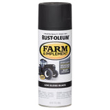 Rust-Oleum Specialty Indoor and Outdoor Low Gloss Black Farm & Implement 12 oz, Pack of 6