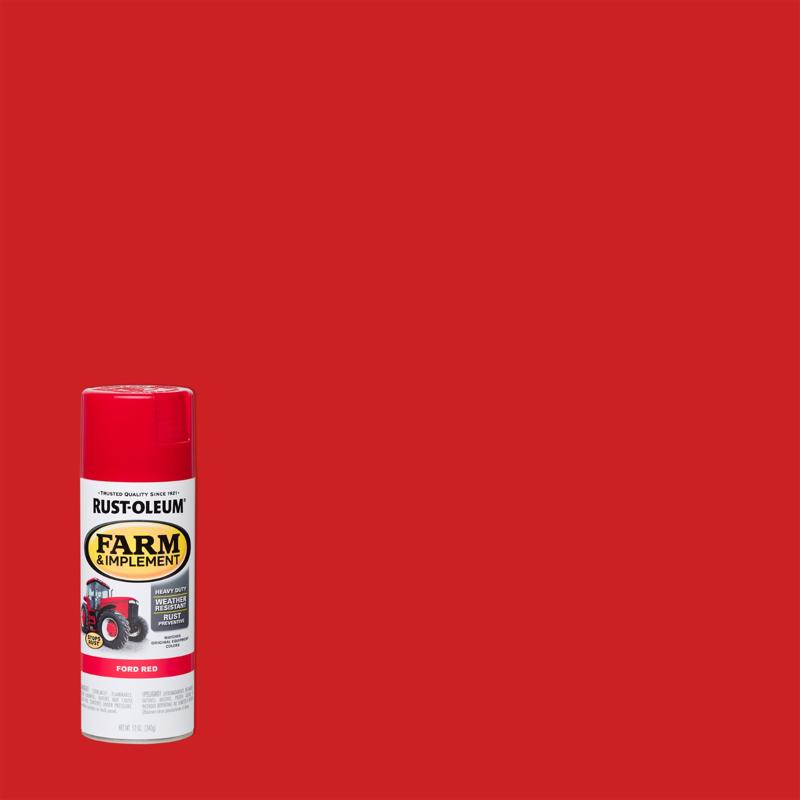 Rust-Oleum Specialty Indoor and Outdoor Gloss Ford Red Oil-Based Alkyd Resin Farm & Implement 12 oz, Pack of 6