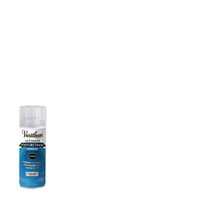Varathane Ultimate Satin Crystal Clear Water-Based Polyurethane Spray 11.25 oz, Pack of 6