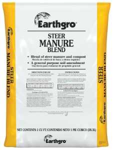 Earthgro 71751185 Steer Manure Blend, Solid, 1 cu-ft, Bag