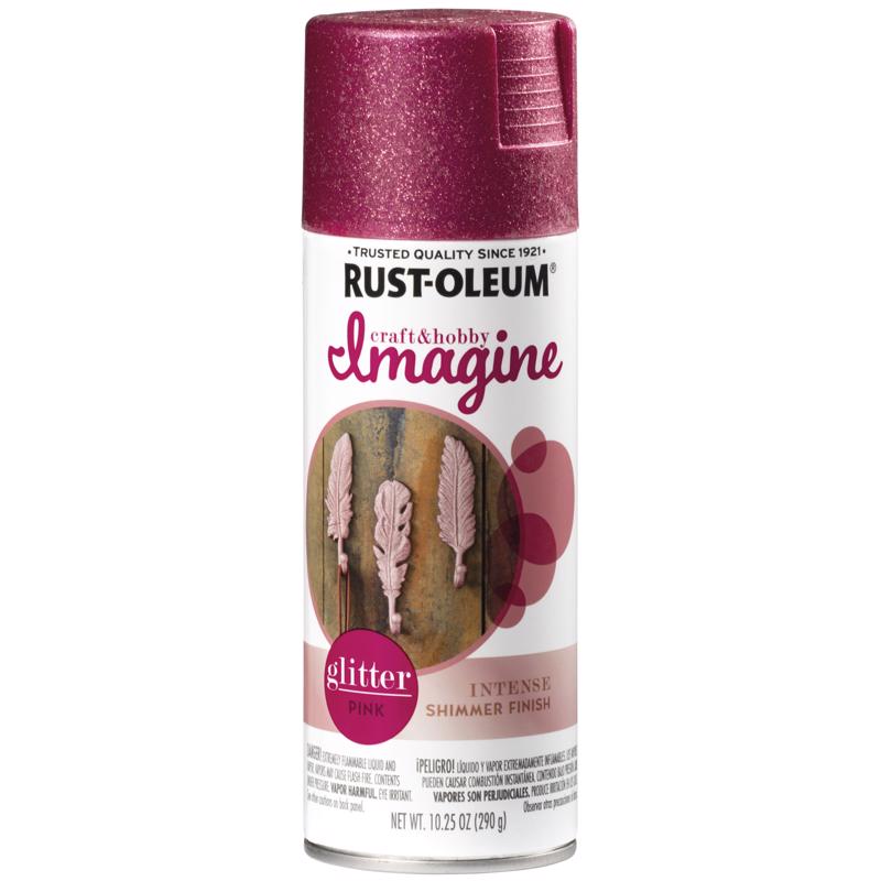 Rust-Oleum Imagine Glitter Pink Spray Paint 10.25 oz, Pack of 4