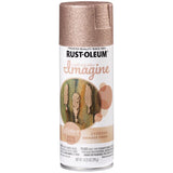 Rust-Oleum Imagine Glitter Rose Gold Spray Paint 10.25 oz, Pack of 4