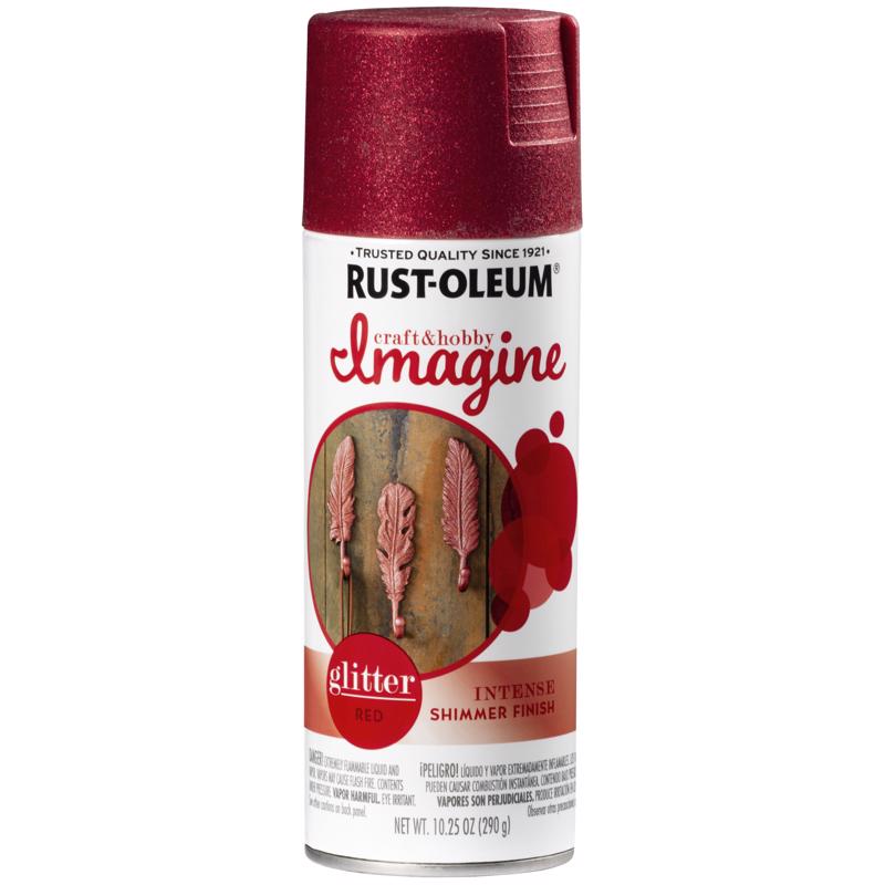 Rust-Oleum Imagine Glitter Red Spray Paint 10.25 oz, Pack of 4
