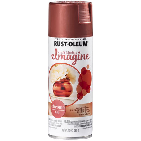 Rust-Oleum Imagine Smooth Chrome Red Spray Paint 10 oz, Pack of 4