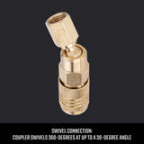 Craftsman Brass Universal Swivel Coupler 1/4 in. Female 1 pc