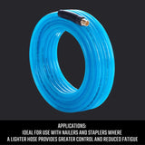 Craftsman 50 ft. L X 1/4 in. D Polyurethane Air Hose 300 psi Blue