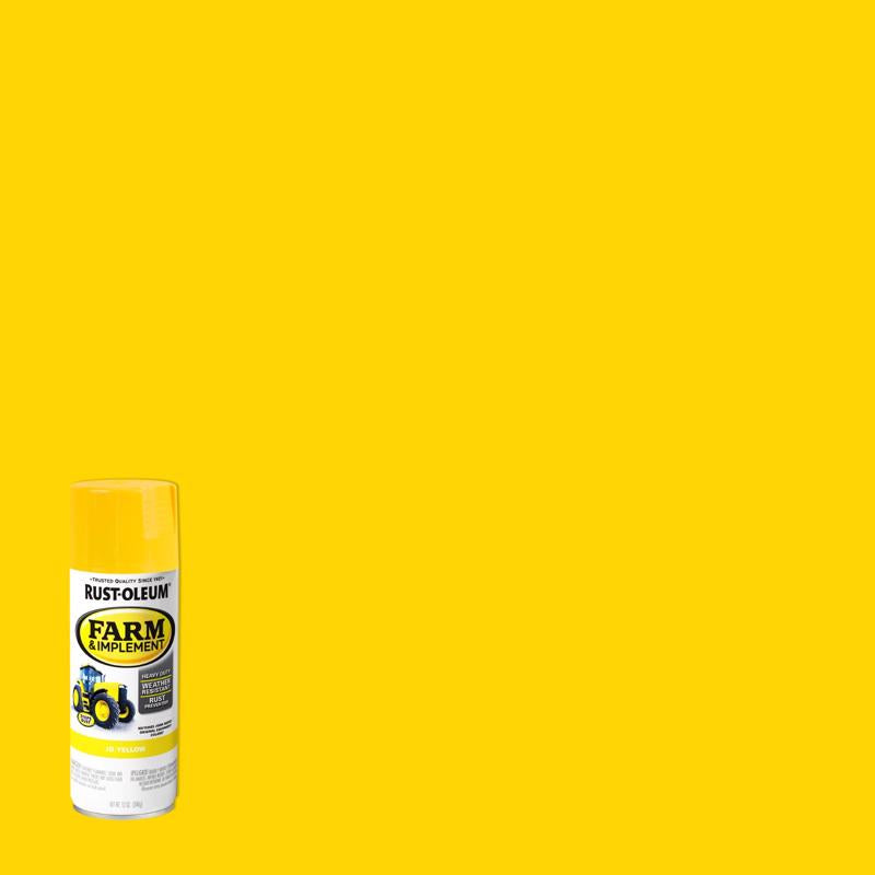 Rust-Oleum Specialty Indoor and Outdoor Gloss JD Yellow Farm & Implement 12 oz, Pack of 6