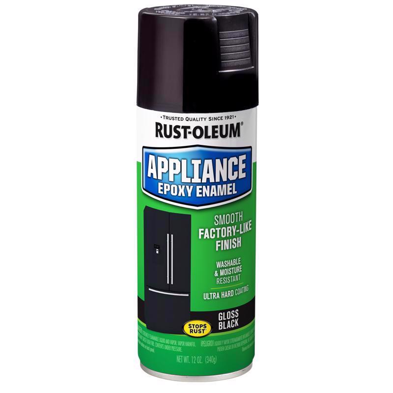 Rust-Oleum Specialty Gloss Black Oil-Based Appliance Epoxy 12 oz, Pack of 6