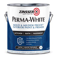 Zinsser Perma-White Satin White Water-Based Mold and Mildew-Proof Paint Interior 1 gal, Pack of 2
