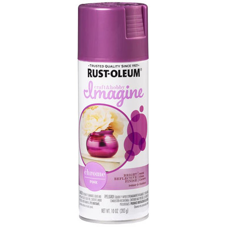 Rust-Oleum Imagine Smooth Chrome Pink Spray Paint 10 oz, Pack of 4