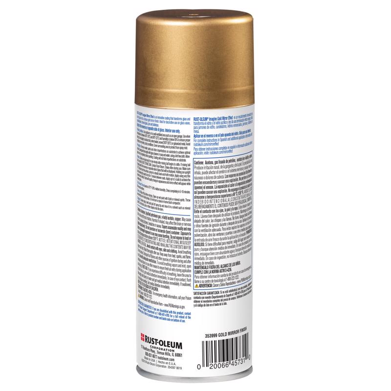 Rust-Oleum Imagine Gold Mirror Spray Paint 6 oz, Pack of 4