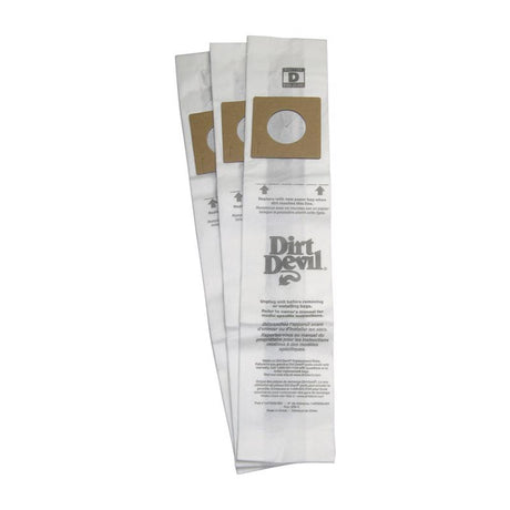 Dirt Devil Vacuum Bag For Featherlite, Lite, Lite Plus and Sensation 3 pk Type D