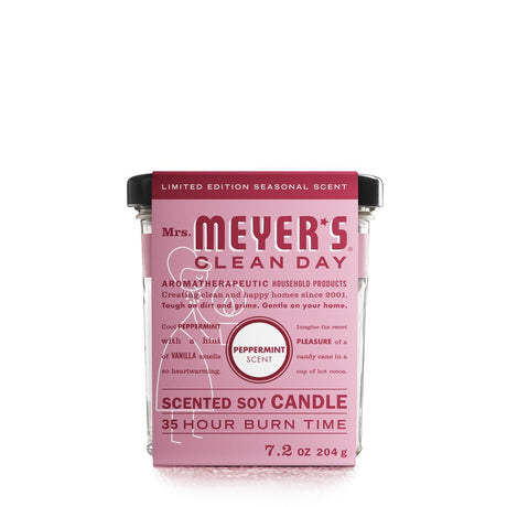 Mrs. Meyer's Clean Day White Peppermint Scent Soy Candle 7.2 oz, Pack of 6