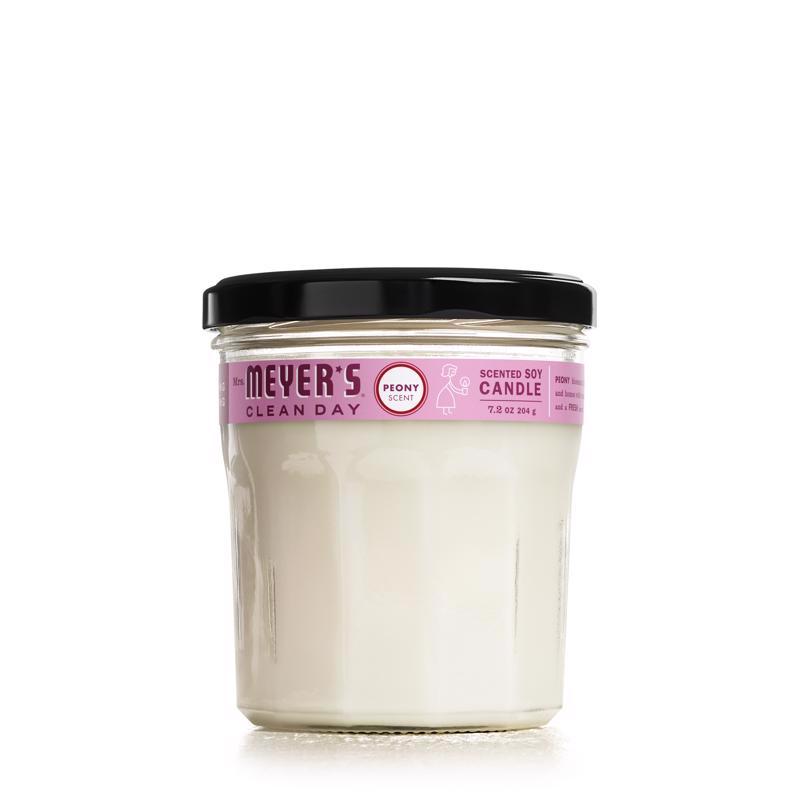 Mrs. Meyer's Clean Day White Peony Scent Soy Air Freshener Candle 7.2 oz, Pack of 6