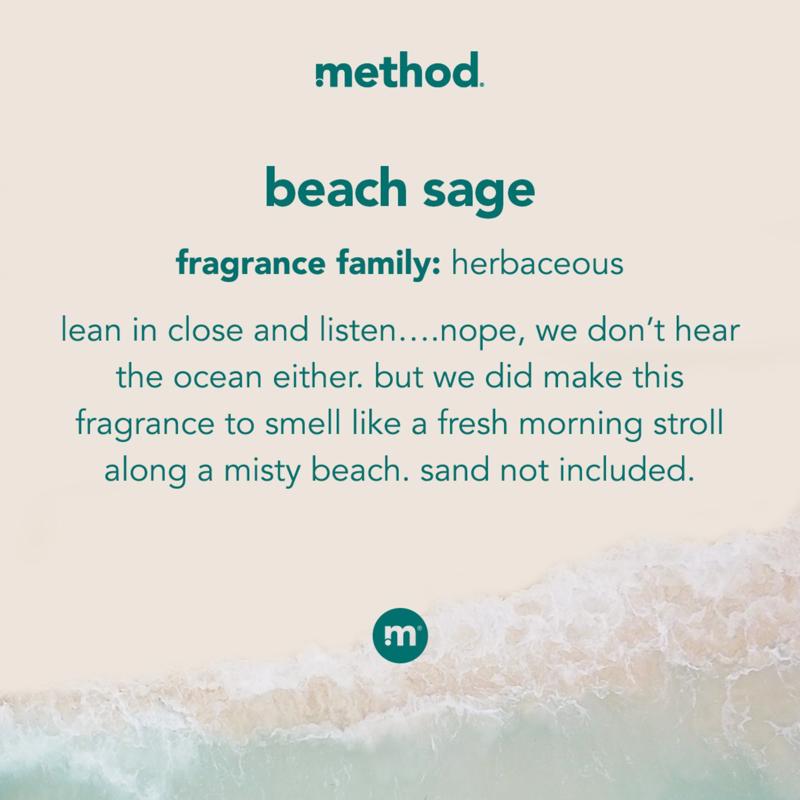 Method Beach Sage Scent Laundry Detergent Liquid 53.5 oz 1 pk, Pack of 4