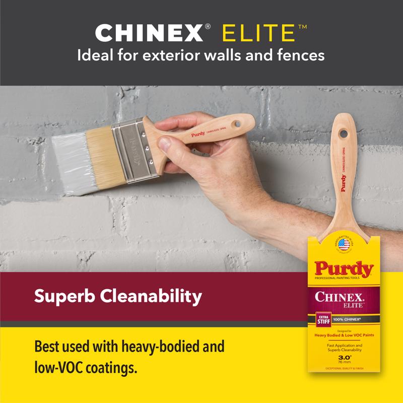 Purdy Chinex Elite Sprig 3 in. Extra Stiff Flat Trim Paint Brush