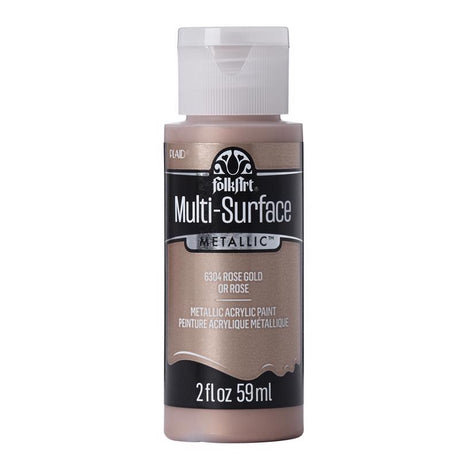 FolkArt Metallic Rose Gold Hobby Paint 2 oz, Pack of 3