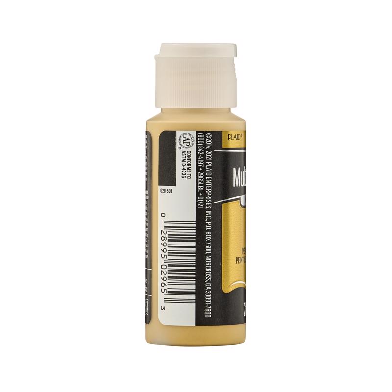 FolkArt Metallic 14K Gold Hobby Paint 2 oz, Pack of 3
