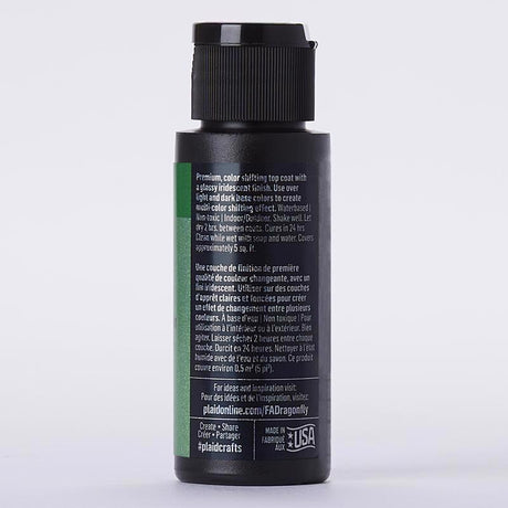 FolkArt Dragonfly Glaze Violet-Blue-Green Hobby Paint 2 oz, Pack of 3
