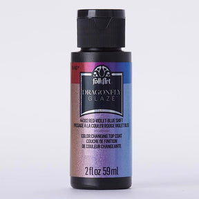 FolkArt Dragonfly Glaze Red-Violet-Blue Hobby Paint 2 oz, Pack of 3