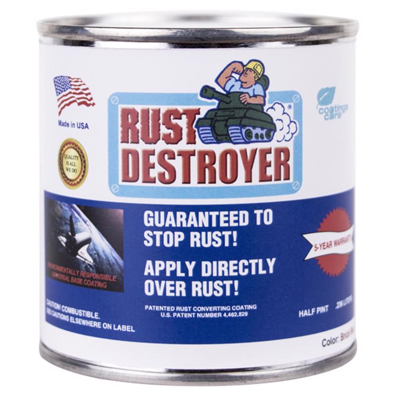 Rust Destroyer Indoor and Outdoor Matte Red Oil-Based Alkyd-Based Rust Prevention Paint 8 oz, Pack of 6