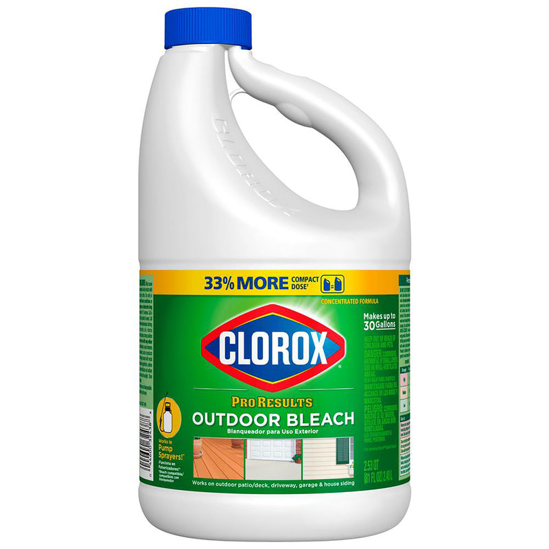 Clorox Pro Results Regular Scent Outdoor Bleach 81 oz, Pack of 6