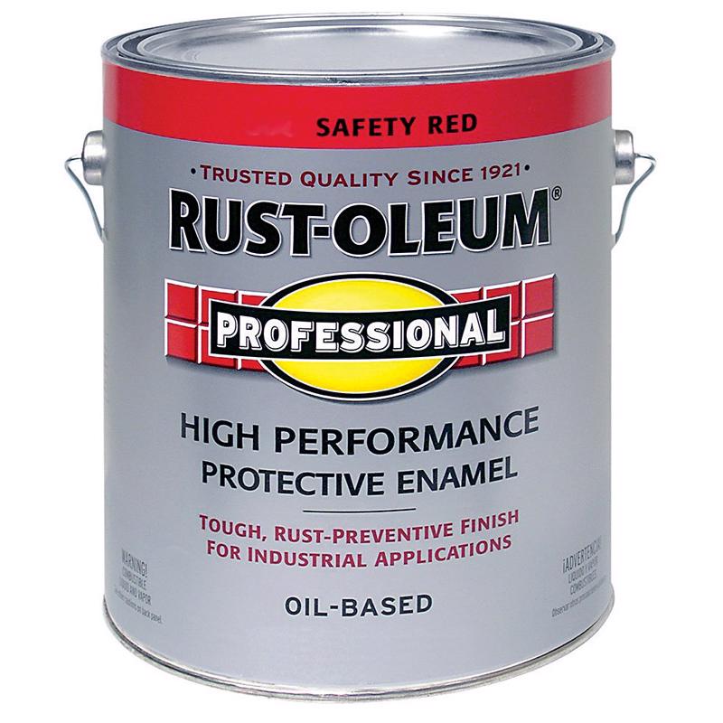 RUST-OLEUM PROFESSIONAL K7764402 Enamel, Gloss, Safety Red, 1 gal Can, Pack of 2