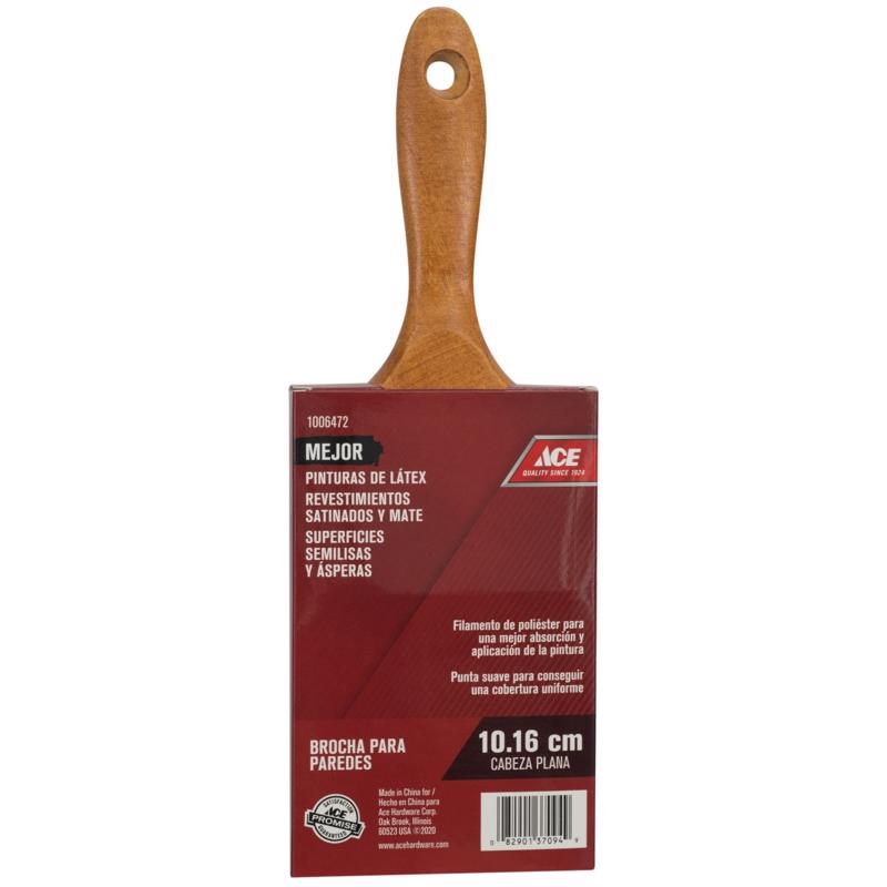 Ace Better 4 in. Flat Wall Brush, Pack of 6