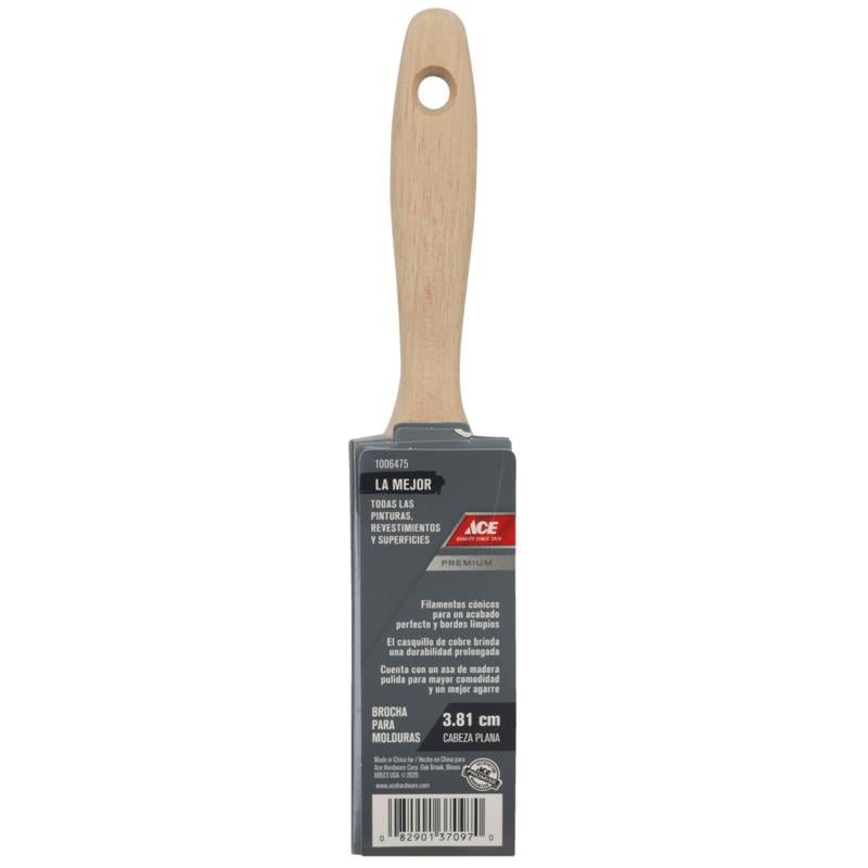 Ace Best 1-1/2 in. Flat Trim Paint Brush, Pack of 6
